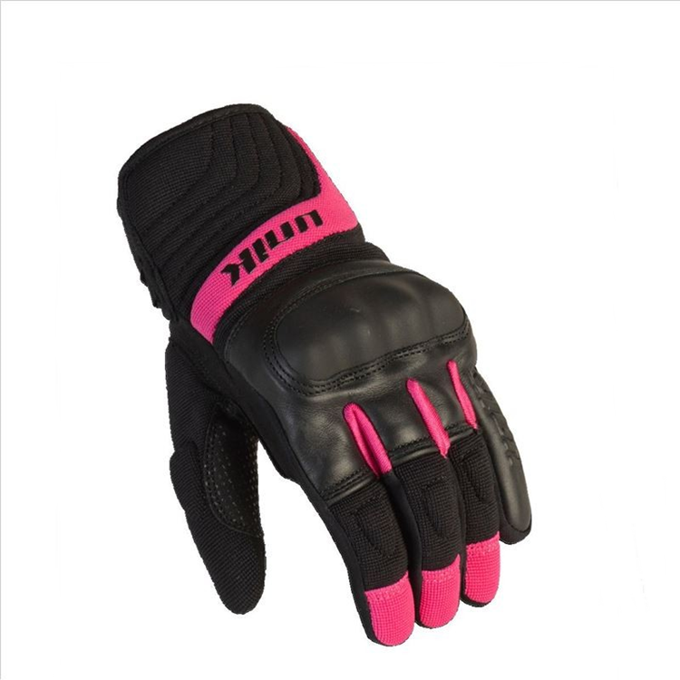 GUANTES MOTO UNIK C88 VERANO CON PROTECCION LADY S ROSA FLUOR